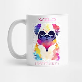 Pug Dog Wild Nature Animal Colors Art Painting Mug